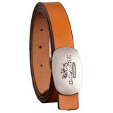 Coach 2025 Summer Korean New Women's Genuine Leather Two Layer Cowhide Leather Belt All Match Casual Vintage Leather Jeans Strap