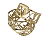 FENDI Stainless Steel Bangle 18 K Gold Open Bangle