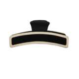 celine 11cm Classic Black and White Chanel Style Gripper Large Korean Style Rubber Lacquered Texture Hair Loss Multi Disc Hair Shark Clip