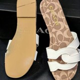 Coach Summer Flat Bottom Word Versatile Metal European and American Fashion Women Flat Bottom Fashion Versatile Classic High End