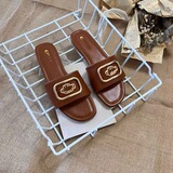 coach cross-border all-match slippers women wear summer new girls heart fashion flat soft fairy flip flops beach trend