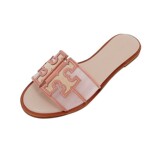 TB Cross-border foreign trade net red sandals women's outer wear trendy all-match mesh flip-flops slippers women's outer wear beach shoes