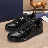 Dior Cross-border Foreign Trade Men's Shoes Fashion Versatile Sneakers Casual Color Block Genuine Leather Skate Shoes