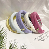Louis Vuitton Japanese and Korean Boutique Headband British Khaki Plaid B Classic Wide Sponge Hair Card Outgoing All-Match Hair Band