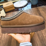 Snow boots women outer wear thick soled fur shoes 2026 autumn and winter new leather fur one-piece fleece bag toe half slippers UGG