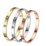 Manufacturer wholesale Cartier classic love series ten diamond bracelet titanium steel plated 18K nail bracelet not faded