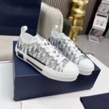 Dior2026 Canvas Shoes White Flat Print Sport Skate Shoes Height Boost