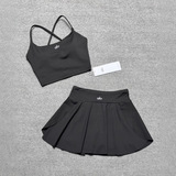 alo Running Golf Dress Set Spring Summer 26 Pleated Dress Set Two Piece Yoga Suit Dress Set Tennis Fitness