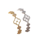 van cleef Gold Bracelet Floral Red