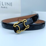 Celine One Piece Generation 2.5 Two-Ply Cowhide Leather Belt Ladies Fashion Simple Genuine Leather Dress Denim Slim Belt