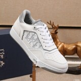 Dior European and American foreign trade men's shoes low-profile sports shoes mixed color dIOE genuine leather breathable high-end fashion all-match men's skate shoes