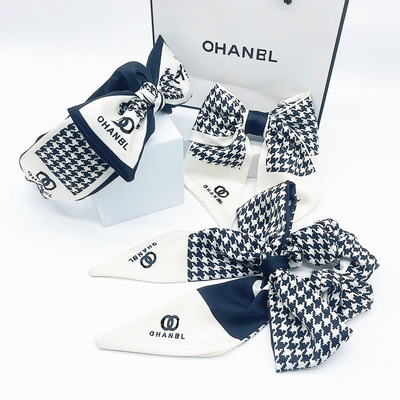 chanel Korean Letter Hair Band Women Simple Hair Clip High Top Headband Hair Bow Hair Accessories Hair Bundle Hair Cave Hair Card Set