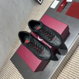GUCCI European Style 25 New G Genuine Leather Casual Sneakers