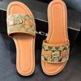 Cross-border foreign trade Coach women's classic one-word versatile flat slippers sandals fashion versatile high-end