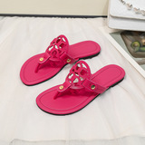 European and American TB flip-flops women summer slippersg foot flip-flops foreign trade large flat flip-flops sandals shoes