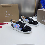 New cl Red Men's Shoes Black Embroidery Men's Shoes Flat Casual Shoes