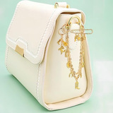 New denim handbag hanging high texture decorative chain small square bag all-match crossbody handbag denim bag chain