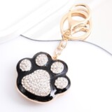 Cross-border cute diamond-set dog keychain creative bag pendant cute like animal pendant gift wholesale