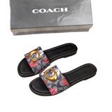 coach cross-border summer exotic high value new Chinese summer words foreign trade flat soft bottom wear-resistant beach slippers women