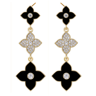 Earrings Zircon Floral Earrings Jewelry
