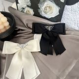Prada Dongdaemun Elegance Korean Style Double Layer Bow Hair Clip Simple Fashion Women P Home Top Clip Ins Influencer Vintage Hair Clip