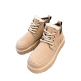 2026 Winter New Men's and Women's Shoes Fleece Martin Boots Thick Sole Anti Ski Snow Boots Men's High Top Wool Warm Cotton Shoes UGG