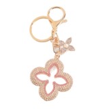 Cross-border tassel four-leaf clover alloy keychain INS delicate accessories key chain send girlfriend bag buckle pendant wholesale