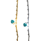Tiffany Titanium Steel 18K Gold Blue Pink Resin Printed Love Handmade Chain Bracelet Women's Niche Premium Korean Style Hand Ornament