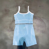 alo25 summer new nude feeling belt chest cushion outer wear underwear shoulder strap contrast color bra shorts yoga suit women