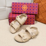 TB Cross-border foreign trade platform velcro sandals summer new all-match open toe strap beach shoes women