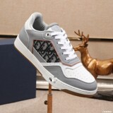Dior European and American foreign trade men's shoes low-profile sports shoes mixed color dIOE genuine leather breathable high-end fashion all-match men's skate shoes