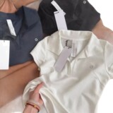 alo american style lapel polo short sleeve t-shirt women slim yoga sports casual short women
