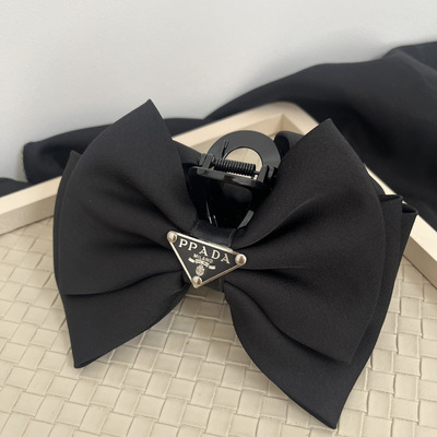 celine autumn and winter new bow clip triumphal door hair accessories princess elegant flower buds shark clip back head hair