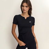 alo same style sports t-shirt summer yoga fitness pilates short sleeve running dry slim solid color top