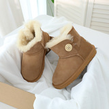 2026 new sheepskin wool one-piece snow boots women genuine leather fleece thickened short sleeve anti-slip northeastern snow cotton shoes UGG