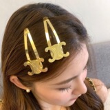 Celine vintage Arc de Triomphe simple elegant BB clip side word bangs clip back of the head side clip hair accessories women