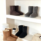 2026 winter sheepskin fur one-piece snow boots women shoes casual thick wool boots warm cotton shoes women non-slip UGG