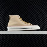 1970sChuckSNL Unisex Pink Khaki High Top Casual Vulcanized Canvas Skate Shoes A18854C