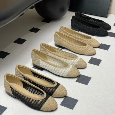 Chanel 2025 New Color Block Versatile Casual Versatile Flats
