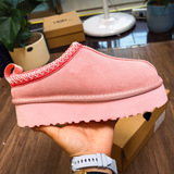 Snow boots women outer wear thick soled fur shoes 2026 autumn and winter new leather fur one-piece fleece bag toe half slippers UGG