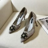 Direct Genuine Leather Dg High Heels Rhinestone Flats