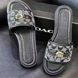 Cross-border foreign trade Coach women's classic one-word versatile flat slippers sandals fashion versatile high-end