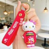 Cross-dressing hellokitty sanrio keychain hundred change kitty cat doll schoolbag ornament student small gift