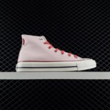 1970sChuckSNL Unisex Pink Khaki High Top Casual Vulcanized Canvas Skate Shoes A18854C
