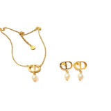 Dior titanium steel love necklace European and American light luxury niche design sense luxury sense fashion trend net red explosion collarbone chain
