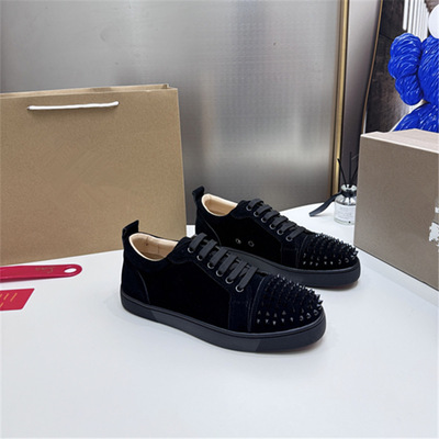 New cl Red Men's Shoes Black Embroidery Men's Shoes Flat Casual Shoes