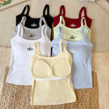alo dopamine back top with chest pad candy cartoon chest strap ebb waistcoat pure lust sleeveless top