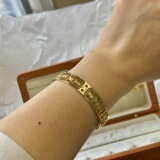 Stainless Steel Celi Arc de Triomphe Large V and TB Gold Bracelet Women European and American Ins Fashion Guru Open Bracelet Waterproof
