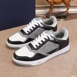 Dior Cross-border Foreign Trade Men's Shoes Fashion Versatile Sneakers Casual Color Block Genuine Leather Skate Shoes