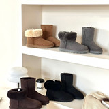2026 winter sheepskin fur one-piece snow boots women shoes casual thick wool boots warm cotton shoes women non-slip UGG